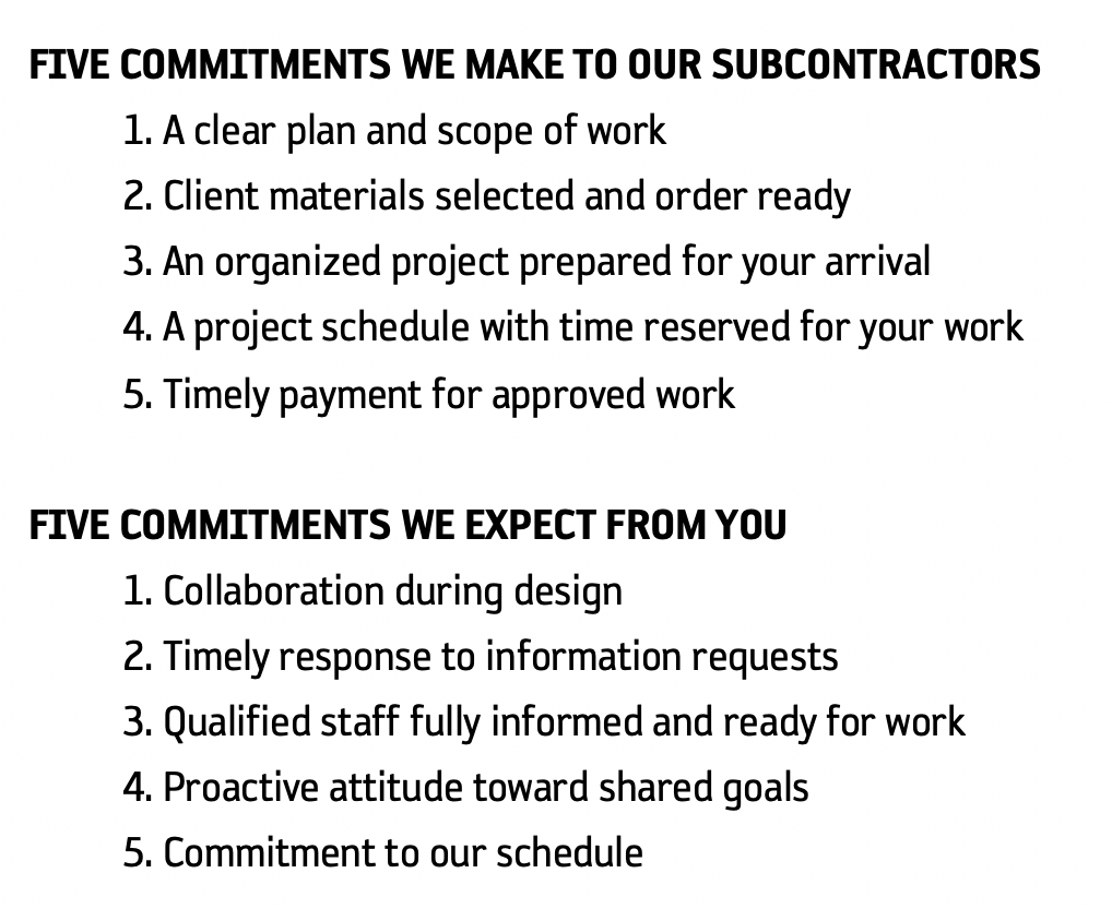 Five Commitments